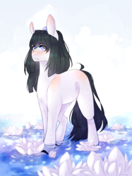 Size: 1719x2300 | Tagged: safe, artist:riressa, oc, oc:blue purity, earth pony, pony, female, mare, solo