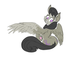 Size: 4800x3600 | Tagged: safe, artist:ponny, octavia melody, pegasus, pony, colored, race swap, solo, spread wings, wings