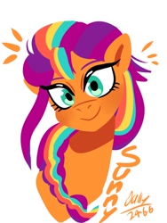 Size: 768x1024 | Tagged: safe, artist:jully-park, sunny starscout, earth pony, pony, g5, simple background, solo, white background