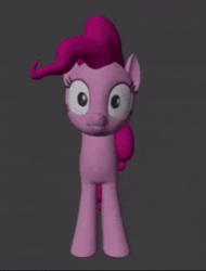 Size: 202x266 | Tagged: safe, pinkie pie, earth pony, pony, 3d, animated, blender, gif, looking at you, smiling, smiling at you