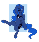 Size: 869x943 | Tagged: safe, artist:lulubell, princess luna, pony, semi-anthro, g4, dramatic, solo, the vapors