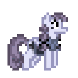 Size: 256x256 | Tagged: safe, artist:cupute, earth pony, pony, g4, animated, background pony, braid, clothed ponies, clothes, commission, cute, digital art, gif, goth, pixel animation, pixel art, png, simple background, solo, transparent background, ych result