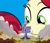 Size: 823x711 | Tagged: safe, edit, vector edit, cherry jubilee, earth pony, g4, autumn, female, gentle giant, giantess, leaves, macro, mega giant, ms paint, ponyville, solo, twilight's castle, vector