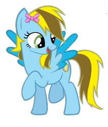 Size: 523x616 | Tagged: safe, artist:amelia-bases, artist:lucky bolt, oc, oc only, oc:lucky bolt, pegasus, pony, base used, bow, cutie mark, hair bow, happy, simple background, solo, transparent background