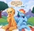 Size: 1440x1297 | Tagged: safe, artist:applesartt, applejack, rainbow dash, earth pony, pegasus, pony, g4, applejack's hat, cloud, cowboy hat, dialogue, disgusted, duo, duo female, female, flower, grass, hairband, hat, heart, heart eyes, hoof on chest, lesbian, mare, mountain, picnic blanket, ship:appledash, shipping, sitting, sky, speech bubble, spread wings, tongue out, tree, watermark, wingding eyes, wings