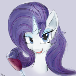 Size: 4000x4000 | Tagged: safe, artist:ser-p, rarity, pony, absurd resolution, glass, gray background, simple background, solo, wine glass