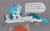 Size: 1550x950 | Tagged: safe, artist:laymy, oc, oc only, oc:pearly lime, oc:rusty gears, bat pony, cat, earth pony, pony, bat pony oc, cat pictures, dialogue, duo, duo female, female, gray background, lying down, mare, offscreen character, photo, prone, simple background, solo focus, speech bubble, sploot, tablet, talking to viewer