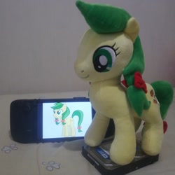 Size: 3016x3016 | Tagged: safe, artist:onlyfactory, apple fritter, g4, apple family member, bootleg, irl, photo, plushie