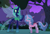 Size: 4302x2900 | Tagged: safe, artist:cookie-ruby, queen chrysalis, oc, changedling, changeling, changeling queen, base used, canterlot gardens, changeling oc, duo, not izzy moonbow, ponysona, purified chrysalis