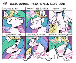 Size: 3000x2472 | Tagged: safe, artist:icey, princess celestia, alicorn, pony, g4, blushing, chest fluff, doing loving things, female, immortality blues, mare, meme, not doing hurtful things to your waifu