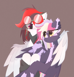 Size: 697x722 | Tagged: safe, artist:kellyren, oc, oc only, pegasus, pony, colored, gift art, parax, pegasus oc, simple background, viktorylight, wings