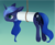 Size: 2143x1755 | Tagged: safe, artist:dusthiel, princess luna, alicorn, pony, atg 2024, luna is not amused, newbie artist training grounds, pipe, solo, stuck, unamused