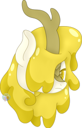 Size: 755x1181 | Tagged: safe, artist:pure-blue-heart, oc, oc only, kirin, frown, gift art, simple background, transparent background, watermark, yellow eyes