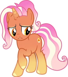 Size: 640x724 | Tagged: safe, artist:xenechun, edit, luster dawn, pony, unicorn, g4, female, gradient horn, gradient legs, gradient mane, horn, palette swap, recolor, reverse colors, simple background, solo, white background