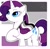Size: 989x979 | Tagged: safe, artist:chalk_note, rarity, pony, unicorn, asexual, asexual pride flag, cute, female, horn, mare, pride, pride flag, pride month, raribetes, solo