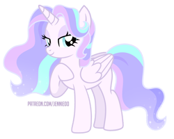 Size: 1000x799 | Tagged: safe, artist:jennieoo, oc, oc only, oc:radiant light, alicorn, pony, eyeshadow, looking at you, makeup, raffle prize, raffle winner, simple background, smiling, smiling at you, solo, sparkles, transparent background, vector