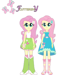 Size: 1500x1500 | Tagged: safe, artist:rupahrusyaidi, fluttershy, human, equestria girls, g4, my little pony equestria girls: better together, boots, clothes, female, looking at you, sandals, self paradox, shoes, simple background, transparent background