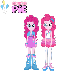 Size: 1500x1500 | Tagged: safe, artist:rupahrusyaidi, pinkie pie, human, equestria girls, g4, my little pony equestria girls: better together, boots, clothes, female, looking at you, self paradox, shoes