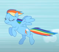 Size: 628x548 | Tagged: safe, screencap, rainbow dash, pegasus, pony, g4, the mysterious mare do well, cropped, eyes closed, faic, flying, smiling, smug, smugdash, solo