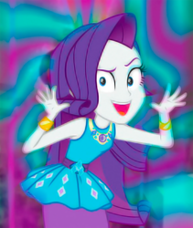 Size: 1394x1650 | Tagged: safe, artist:paco777yuyu, rarity, equestria girls, g4, female, goddess, hand, hypno eyes, hypnosis, hypnotic, hypnotist, hypnotized, looking at you, rarity peplum dress, solo