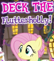 Size: 279x314 | Tagged: safe, gameloft, flutterholly, fluttershy, pony, a hearth's warming tail, g4, my little pony: magic princess, cropped, english, female, mare, meme, solo, text, wow! glimmer