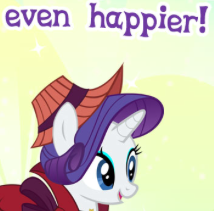 Size: 214x211 | Tagged: safe, gameloft, merry, rarity, pony, unicorn, g4, my little pony: magic princess, cropped, cute, english, female, happy, horn, mare, meme, raribetes, solo, text, wow! glimmer