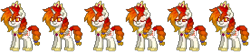 Size: 4416x912 | Tagged: safe, oc, oc only, oc:red sun, alicorn, pony, pony town, alicorn oc, blinking, braid, braided ponytail, braided tail, colored eyelashes, eyeshadow, female, folded wings, golden eyes, gradient mane, gradient tail, hoof shoes, horn, jewelry, makeup, mare, not celestia, peytral, ponytail, princess shoes, red eyelashes, simple background, standing, tail, tiara, transparent background, wings, yellow eyes