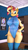 Size: 1080x1920 | Tagged: safe, artist:toniscampers, sunset shimmer, unicorn, anthro, plantigrade anthro, g4, 3d, blue leotard, cave, clothes, female, horn, latex, latex leotard, latex socks, latex suit, leotard, nexgen, poster, socks, solo, source filmmaker