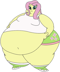 Size: 602x720 | Tagged: safe, artist:johnvi20, fluttershy, human, equestria girls, g4, base used, breasts, busty fluttershy, fat, fattershy, female, morbidly obese, obese, overweight, simple background, solo, transparent background