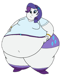 Size: 800x988 | Tagged: safe, artist:prrrpprrrl, rarity, human, g4, breasts, busty rarity, fat, female, overweight, simple background, solo, transparent background