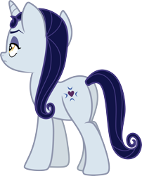 Size: 3000x3714 | Tagged: safe, artist:cloudy glow, moonlight raven, pony, unicorn, g4, female, horn, mare, rear view, simple background, solo, transparent background