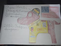 Size: 4000x3000 | Tagged: safe, artist:super-coyote1804, pony, indianapolis 500, indy 500, indycar, photo, ponified, ryan hunter reay, solo, traditional art, united states