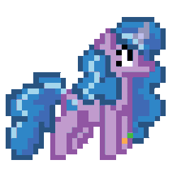 Size: 256x256 | Tagged: safe, artist:cupute, izzy moonbow, pony, g5, animated, background pony, colored horn, commission, cute, digital art, gif, horn, izzybetes, pixel animation, pixel art, png, simple background, solo, transparent background, ych result