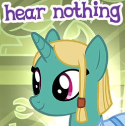 Size: 367x370 | Tagged: safe, gameloft, iahjmehet, lunar bay, pony, unicorn, g4, my little pony: magic princess, cropped, english, female, horn, mare, meme, solo, somnambula resident, text, wow! glimmer