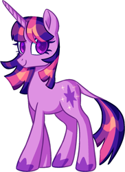 Size: 1395x1911 | Tagged: artist needed, source needed, useless source url, safe, twilight sparkle, pony, unicorn, g4, colored hooves, colored pupils, crossed legs, female, g5 concept leak style, g5 concept leaks, horn, looking at you, mare, redesign, simple background, smiling, smiling at you, solo, transparent background, twilight sparkle (g5 concept leak), unicorn twilight, vector