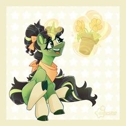 Size: 2500x2500 | Tagged: safe, artist:3ggmilky, oc, oc only, oc:sunflower seed, pony, unicorn, horn, solo, unicorn oc