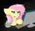 Size: 1822x1652 | Tagged: safe, fluttershy, pegasus, pony, g4, atg 2024, blue light, coffee, computer, lidded eyes, newbie artist training grounds, screen, solo, steam, tired