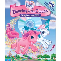 Size: 400x400 | Tagged: safe, skywishes, star catcher, earth pony, pegasus, pony, dancing in the clouds, g3, official, book, book cover, cover, duo, duo female, dvd, female, mare