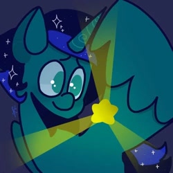 Size: 500x500 | Tagged: safe, artist:comicmaker, oc, oc only, alicorn, pony, alicorn oc, commission, horn, signature, simple background, solo, stars, wings