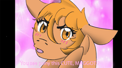 Size: 1121x626 | Tagged: safe, artist:boxybrown, earth pony, anime, blushing, colored, cute, ponified, sergeant reckless