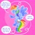 Size: 2048x2048 | Tagged: safe, artist:almadash, rainbow dash, pegasus, pony, g4, abstract background, circle background, dialogue, eyes closed, female, flying, high res, hoof on hip, implied lesbian, mare, outline, pride month, solo, speech bubble, spread wings, wings