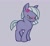 Size: 1595x1479 | Tagged: safe, artist:partyponypower, limestone pie, earth pony, pony, g4, angry, colored, colored sketch, cross-popping veins, cute, emanata, eyelashes, female, filly, filly limestone pie, flat colors, foal, frown, gray mane, gray tail, green eyes, limabetes, madorable, narrowed eyes, purple background, purple coat, simple background, sketch, solo, standing, straight mane, straight tail, unamused