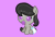 Size: 1500x1024 | Tagged: safe, artist:snowflakepone, octavia melody, earth pony, animated, baby, black mane, female, foal, gif, idle, purple background, purple eyes, simple background, sitting, solo