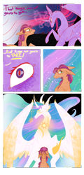 Size: 1920x4000 | Tagged: safe, artist:mellow-mare, princess celestia, sunny starscout, twilight sparkle, alicorn, pony, g5, meme, that magic was not yours to give, twilight sparkle (alicorn)