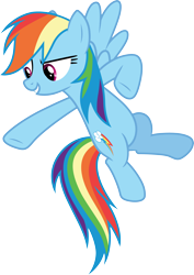 Size: 3000x4241 | Tagged: safe, artist:cloudy glow, rainbow dash, pegasus, pony, g4, non-compete clause, .ai available, female, flying, simple background, solo, transparent background, vector
