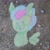 Size: 2048x2048 | Tagged: safe, artist:comicmaker, luminous dazzle, pegasus, pony, g5, chalk, chalk art, chalk drawing, dot eyes, female, irl, mare, photo, smiling, solo, traditional art, wings