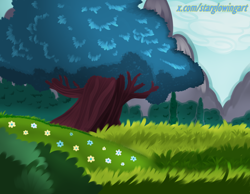 Size: 9000x7000 | Tagged: safe, artist:star glowing, background, grass, mountain, nature, no pony, tree