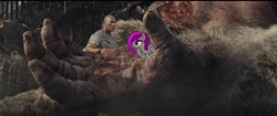 Size: 1365x573 | Tagged: artist needed, safe, edit, screencap, oc, oc:violet ranger, earth pony, human, kaiju, pony, davis okoye, george, photo, rampage movie