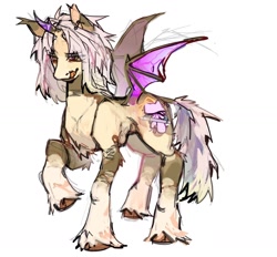 Size: 1280x1186 | Tagged: safe, artist:hellleken, oc, oc only, unnamed oc, alicorn, bat pony, bat pony alicorn, pony, bags under eyes, bat pony alicorn oc, bat pony oc, bat wings, brown hooves, chest fluff, colored ear tufts, colored eartips, colored eyebrows, colored hooves, colored pinnae, colored sketch, colored wings, concave belly, cracked hooves, cream coat, ear tufts, eye clipping through hair, eyebrows, eyebrows visible through hair, forked tongue, full body, green eyes, hooves, horn, leg fluff, leonine tail, licking, licking lips, lidded eyes, long mane, messy mane, messy tail, narrowed eyes, pink hair, pink tail, ponysona, raised hoof, shaggy mane, simple background, sketch, small wings, solo, spread wings, standing, tail, tan coat, thin, thin legs, tongue out, torn ear, two toned wings, unique horn, unshorn fetlocks, veiny wings, wall of tags, white background, wings