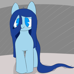 Size: 1020x1020 | Tagged: safe, artist:castafae, oc, oc only, oc:babbling brook, earth pony, pony, big ears, female, hair over one eye, long hair, long mane, long tail, mare, messy mane, solo, tail